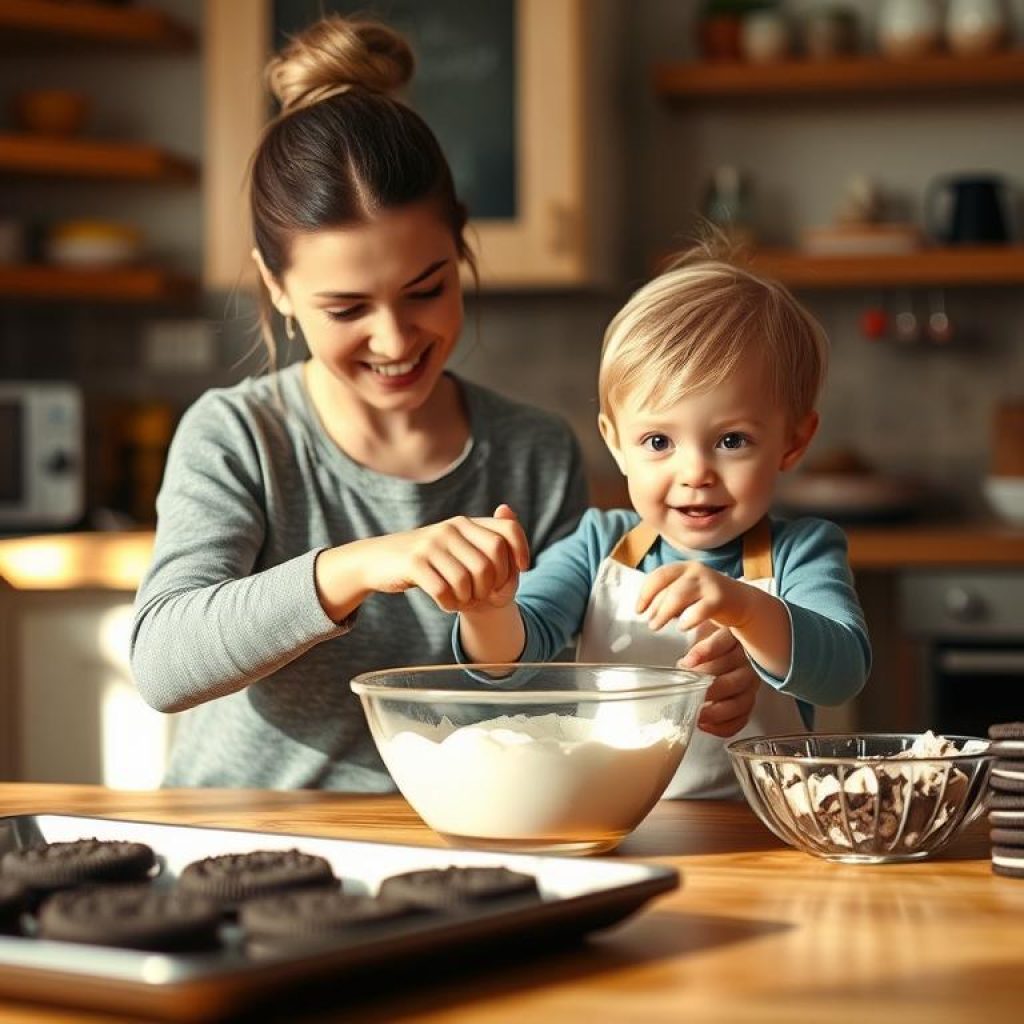 cara bikin kue oreo bersama anak