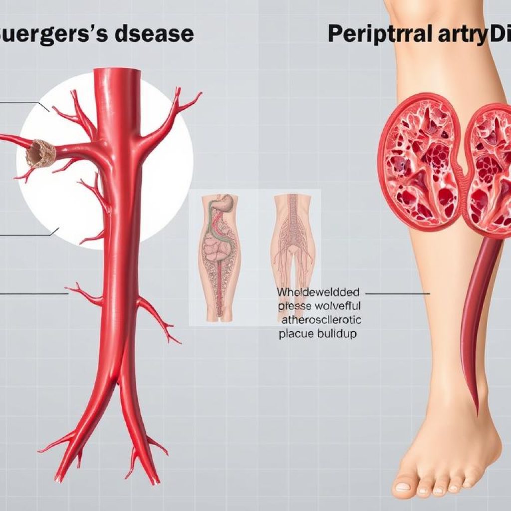 Perbedaan Penyakit Buerger dan Penyakit Arteri Perifer